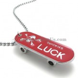 Fashion Alloy Red Skateboard Shape Pendant