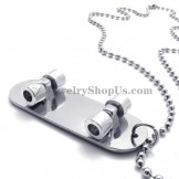 Fashion Alloy Red Skateboard Shape Pendant