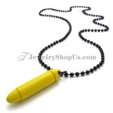 Fashion Yellow Alloy Lovers Bullet Pendants