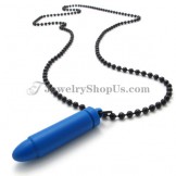 Fashion Blue Alloy Lovers Bullet Pendants