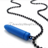 Fashion Blue Alloy Lovers Bullet Pendants