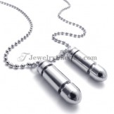 Fashion Alloy Lovers Silver Bullet Pendants