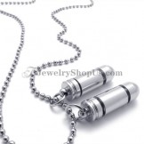 Fashion Alloy Lovers Silver Bullet Pendants