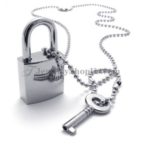 Fashion Alloy Lock and Key Pendants