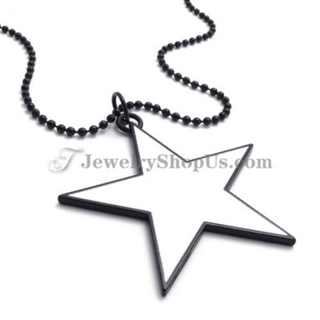Elegant White Alloy Star Shape Pendant