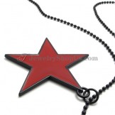 Elegant Red Alloy Star Shape Pendant