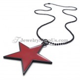 Elegant Red Alloy Star Shape Pendant