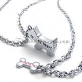 Elegant Alloy Dog and Bone Lovers Pendants