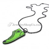 Elegant Green Alloy Shoe Pendant