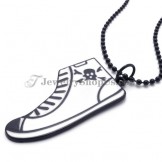 Elegant White Alloy Shoe Pendant