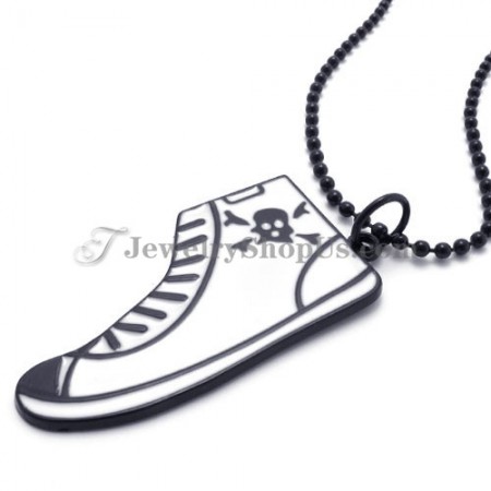 Elegant White Alloy Shoe Pendant
