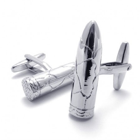 Modern Design Color Brilliancy Stable Quality Titanium Cufflinks 