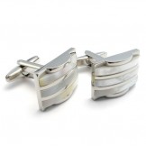Elegant Shape Color Brilliancy Superior Quality Titanium Cupronickel Cufflinks - Free Shipping