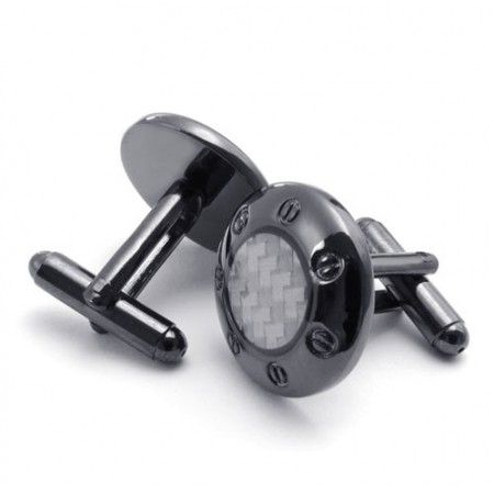 Finely Processed Delicate Colors Excellent Quality Titanium Cufflinks 