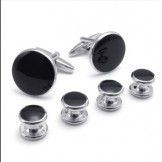 Deft Design Delicate Colors High Quality Titanium Cufflinks And Buttons - Free Shipping