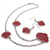 Attractive Design Pretty and Colorful High Quality Titanium Jewelry Sets Including Necklace Pendant Earring - Free Shipping