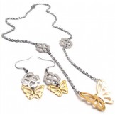 Finely Processed Color Brilliancy High Quality Titanium Jewelry Sets Including Necklace Pendant Earring - Free Shipping