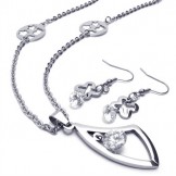 Attractive Design Color Brilliancy High Quality Titanium Jewelry Sets Including Necklace Pendant Earring - Free Shipping