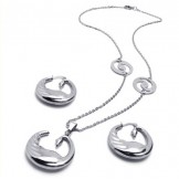 Elegant Shape Color Brilliancy Excellent Quality Titanium Jewelry Sets Including Necklace Pendant Earring - Free Shipping