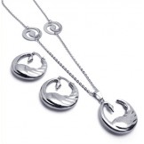 Elegant Shape Color Brilliancy Excellent Quality Titanium Jewelry Sets Including Necklace Pendant Earring - Free Shipping