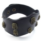 Deft Design Delicate Colors The Queen of Quality Stainless Steel Titanium Leather Bangle