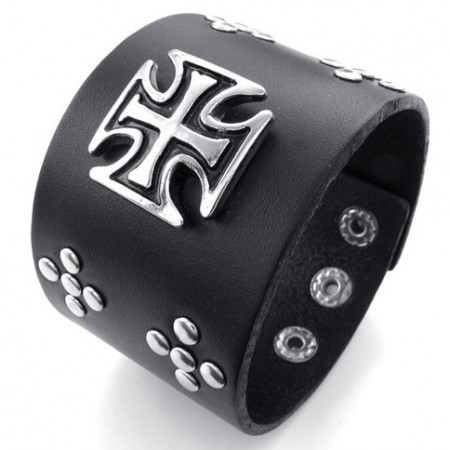 Rational Construction Delicate Colors Superior Quality Titanium Leather Bangle