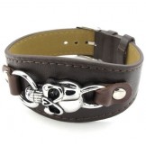 Modern Design Delicate Colors Stable Quality Titanium Leather Bangle