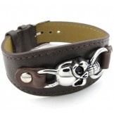 Modern Design Delicate Colors Stable Quality Titanium Leather Bangle