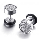 Sophisticated Technology Color Brilliancy Excellent Quality Titanium Sandblast Earrings