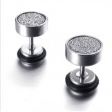 Sophisticated Technology Color Brilliancy Excellent Quality Titanium Sandblast Earrings