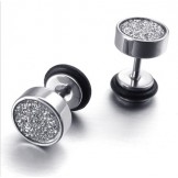 Sophisticated Technology Color Brilliancy Excellent Quality Titanium Sandblast Earrings