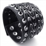 Skillful Manufacture Delicate Colors Reliable Quality Titanium Leather Bangle