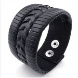 Skillful Manufacture Delicate Colors Reliable Quality Titanium Leather Bangle