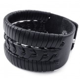 Skillful Manufacture Delicate Colors Reliable Quality Titanium Leather Bangle