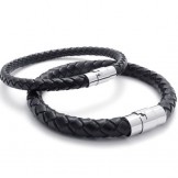 Deft Design Delicate Colors High Quality Titanium Leather Bracelet