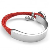 Beautiful Design Pretty and Colorful Reliable Reputation Titanium Leather Bangle