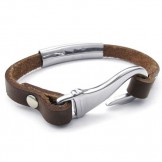 Skillful Manufacture Delicate Colors Reliable Quality Titanium Leather Bangle