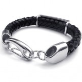 Deft Design Delicate Colors Reliable Quality Titanium Leather Bangle