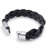 Deft Design Delicate Colors Reliable Quality Titanium Leather Bracelet