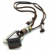 Finely Processed Delicate Colors Stable Quality Titanium Leather Necklace
