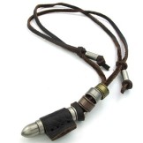 Sophisticated Technology Delicate Colors Excellent Quality Titanium Leather Necklace