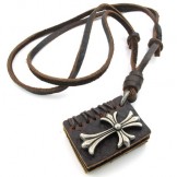 Beautiful Design Color Brilliancy Excellent Quality Titanium Leather Necklace