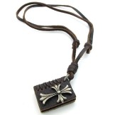Beautiful Design Color Brilliancy Excellent Quality Titanium Leather Necklace