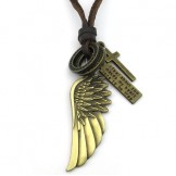 Skillful Manufacture Delicate Colors Reliable Quality Titanium Leather Necklace