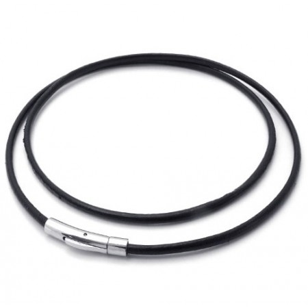 Fashionable Patterns Color Brilliancy Superior Quality Titanium Leather Necklace