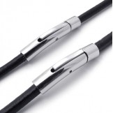 Fashionable Patterns Color Brilliancy Superior Quality Titanium Leather Necklace