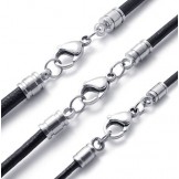 Professional Design Delicate Colors The Queen of Quality Titanium Leather Necklace