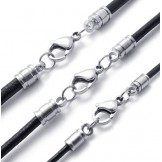 Finely Processed Delicate Colors Excellent Quality Titanium Leather Necklace