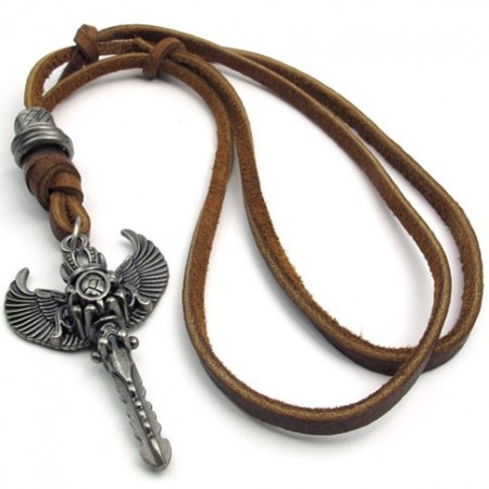 Finely Processed Delicate Colors Excellent Quality Titanium Leather Pendant