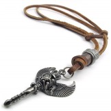Finely Processed Delicate Colors Excellent Quality Titanium Leather Pendant